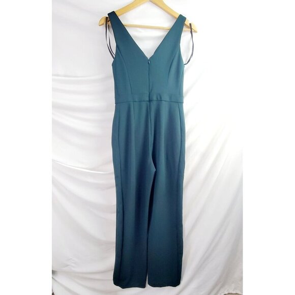 Donna Morgan Women´s Teal Blue Jumpsuit Wide Leg...